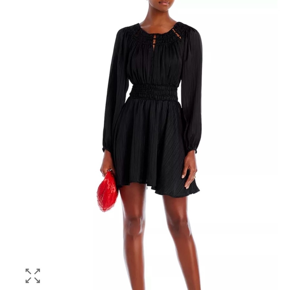 Aqua black dress